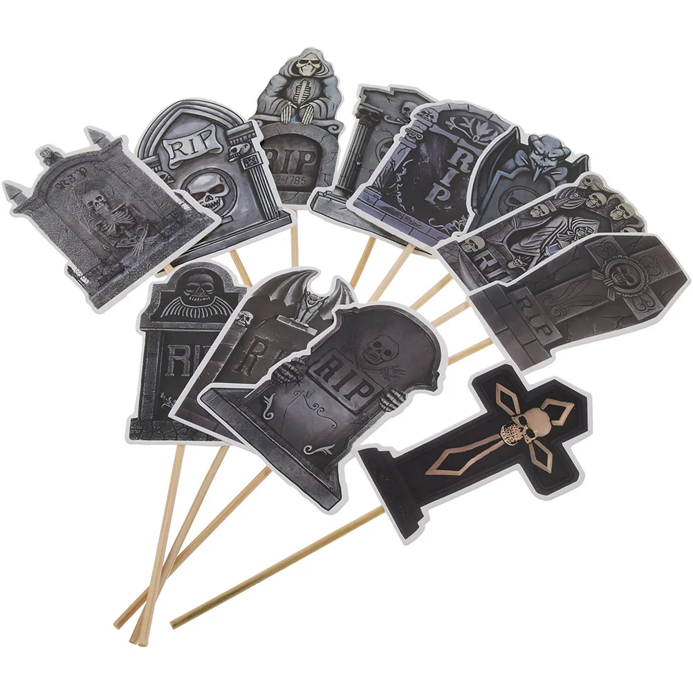 Страшный топпер для торта кладовище топперы кексов слоты надгробия на Хэллоуин