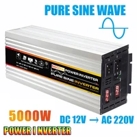 5000w pure sine wave power inverter 12v to 220v voltage converter solar panel systemhomeoutdoorrvcamping wave power inverter