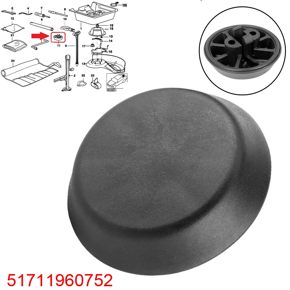 

Balck Rubber Lift Jacking Point Support Plug Plate Pads For BMW 3 SERIES E36 B30 318 323 325 328 M3 1992-1999 51711960752