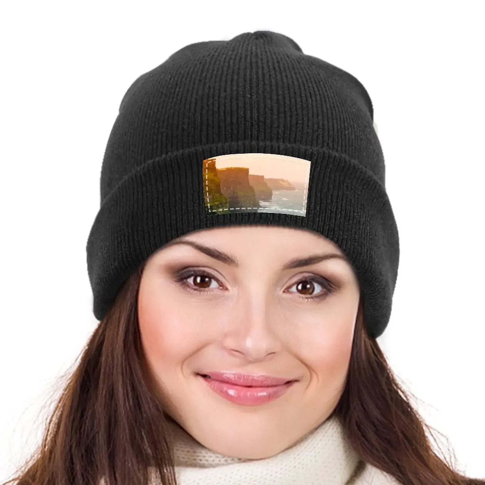 Cliffs of Moher co Clare Ireland Вязаная шапка Wild Ball Hat Роскошная в стиле аниме Женская и мужская