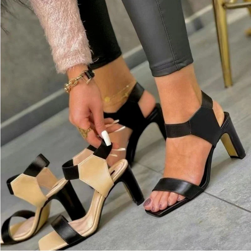 

Summer Women Thin High Heels Shoes Sandals Gladiator Ankle Strap Sexy Pump Female Party Wedding Ladies Plus Size 42 Peep Toe 5