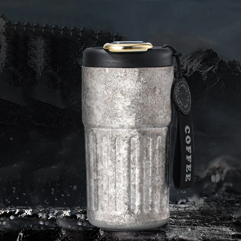 

Термос из титана 410 мл Black+Silver