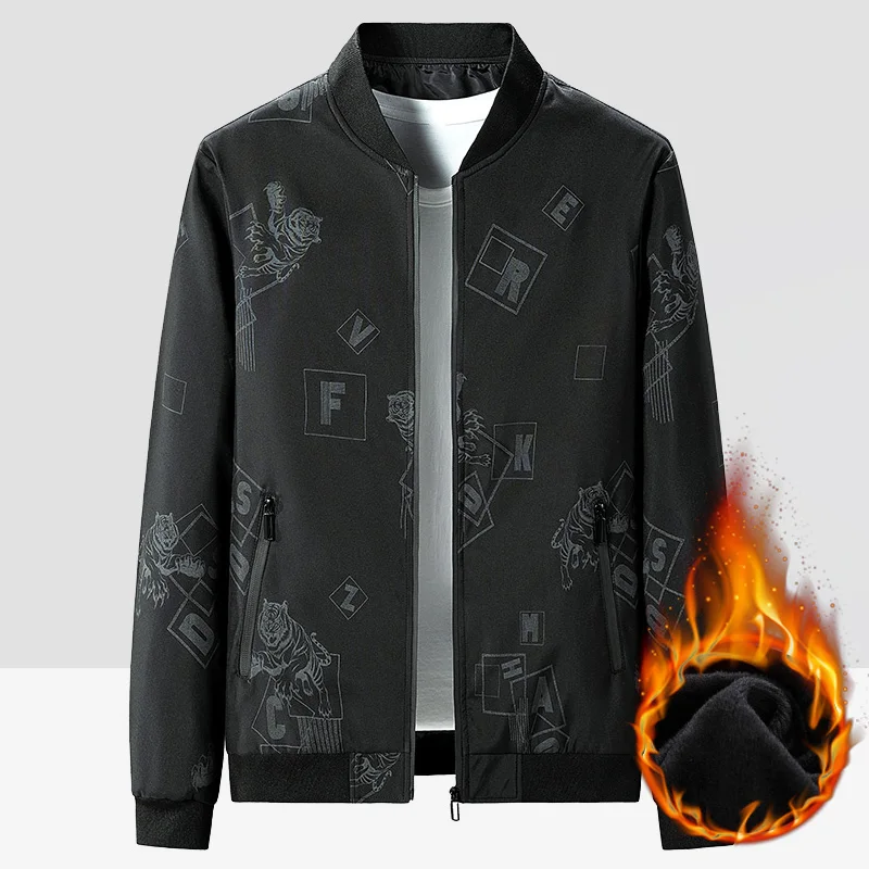 

Мужская Флисовая Куртка в клетку, черная Повседневная ветрозащитная приталенная куртка-бомбер в полоску, Осень-зима