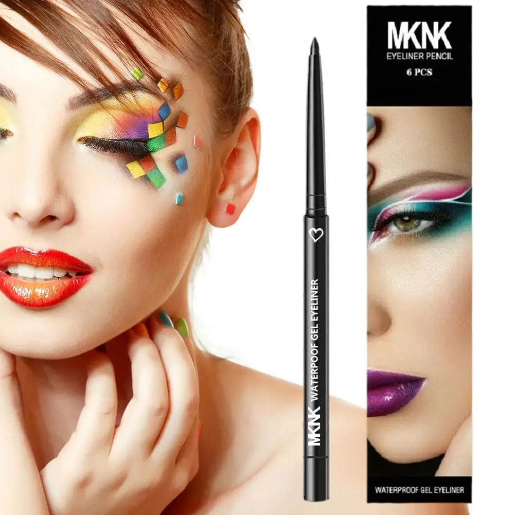 

6 Colors/set Quick-drying Eyeliner Waterproof Liquid Eyeliner Gel Pen Long Lasting Smooth Pencil Not Blooming Eye Makeup Cosmeti