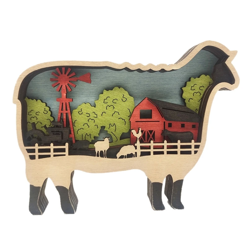 

Farm Animals Desk Decoration,Decorations For Home,Wall Decor,Rustic Home Decor,Cabin Decor