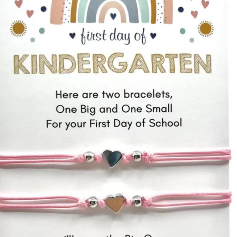 

Mommy and Me Heart Rainbow Matching Bracelets First Day of Kindergarten Bracelets Mom and Me BACK TO SCHOOL JEWELRY & Accessorie