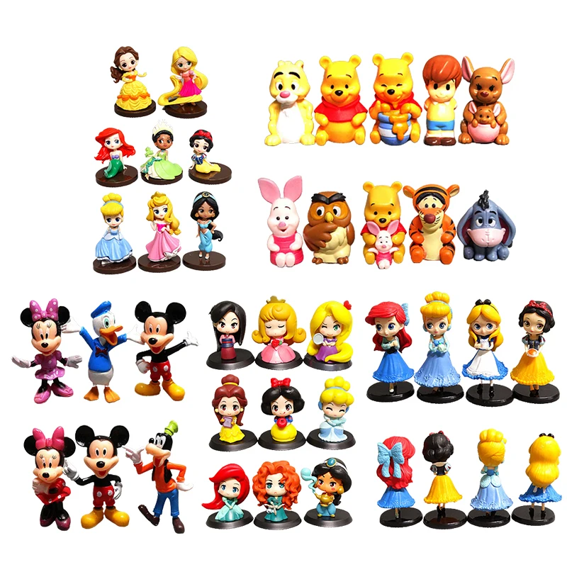 

Фигурки Принцессы Disney, игрушки, Белоснежка, София, Белль, Золушка, Алиса, Анна, Спящая красавица, игрушка, украшение для торта, модель