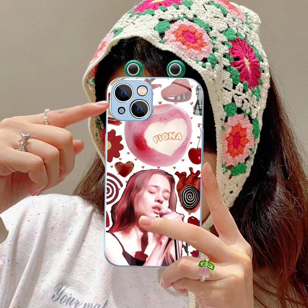 Singer Fiona Apple Phone Case Tempered Glass For iphone 14 13 12 11 Pro Mini XS MAX 14Plus X XR Fundas
