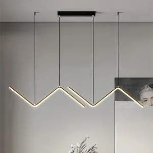 modern led chandelier lamp for kitchen dining room minimalist design home decor creative restaurant suspension light fixture free global shipping