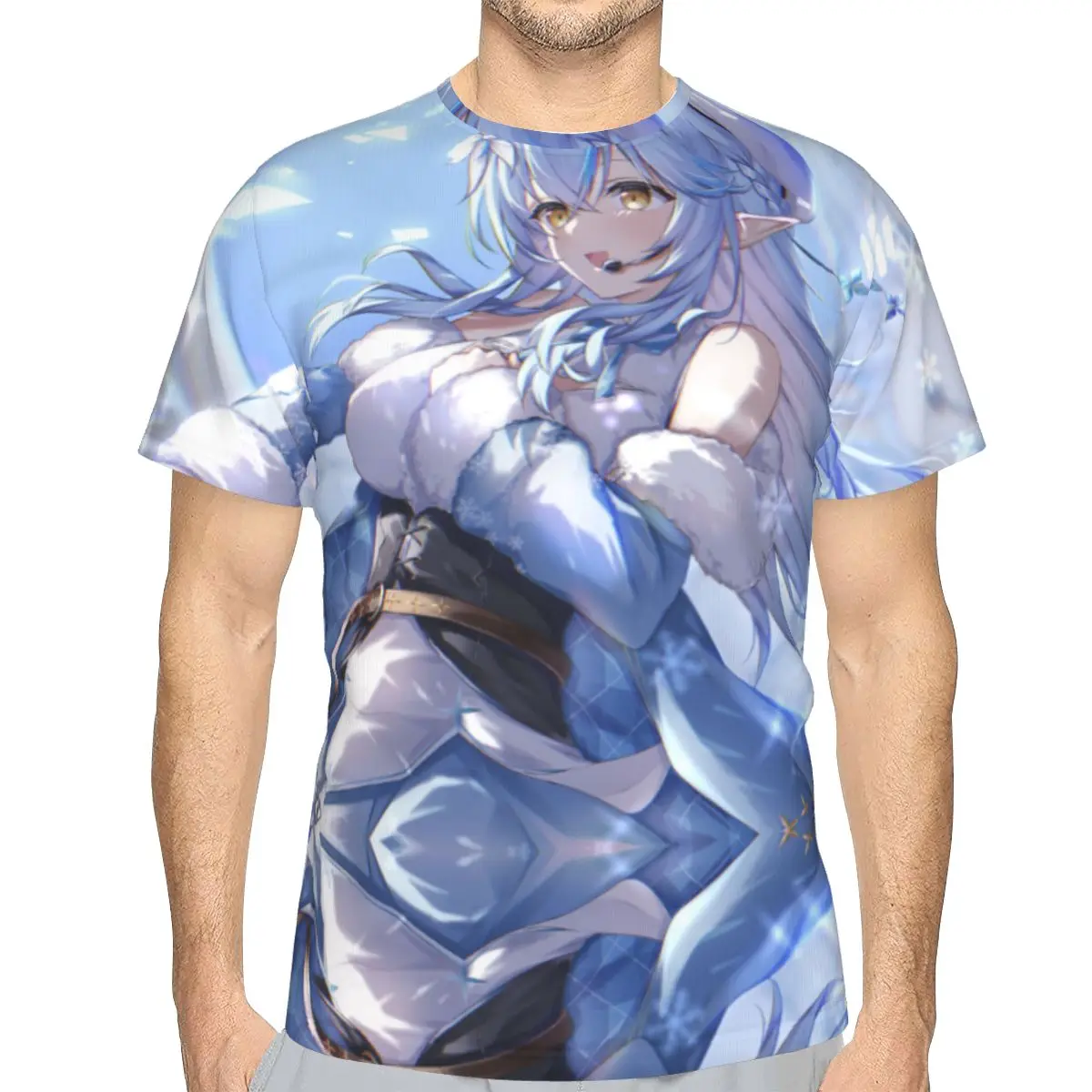 

Yukihana Lamy Hip Hop Polyester TShirt Hololive Virtual Host Group Box Creative Leisure Thin 3D T Shirt Men Special
