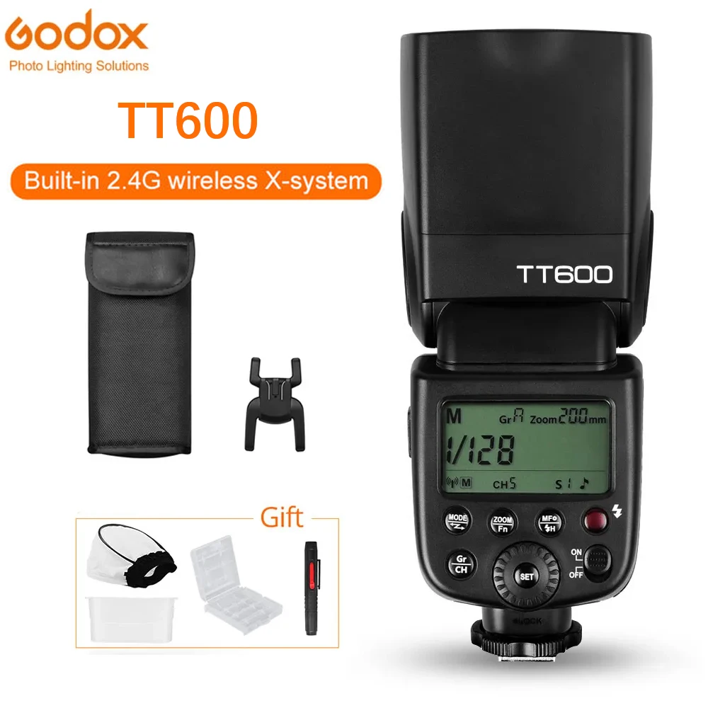 

Godox TT600 TT600S 2.4G Wireless GN60 Master/Slave Camera Flash Speedlite for Canon Nikon Sony Pentax Olympus Fuji Lumix