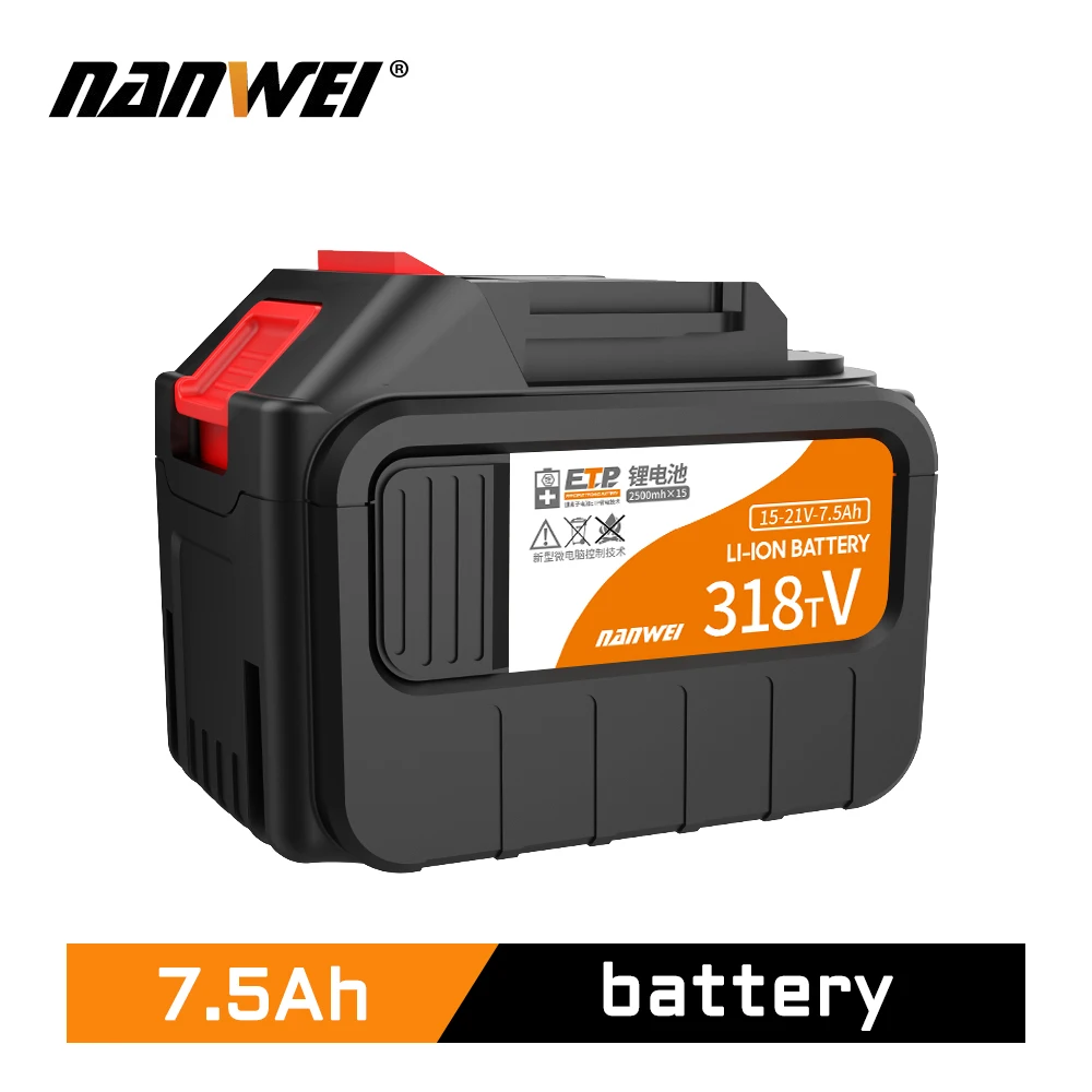ENZT 4.0Ah/6.0Ah/7.5Ah nanwei Battery Rechargeable Lithium Battery Electric Drill Battery Electric Screwdriver Power Tools