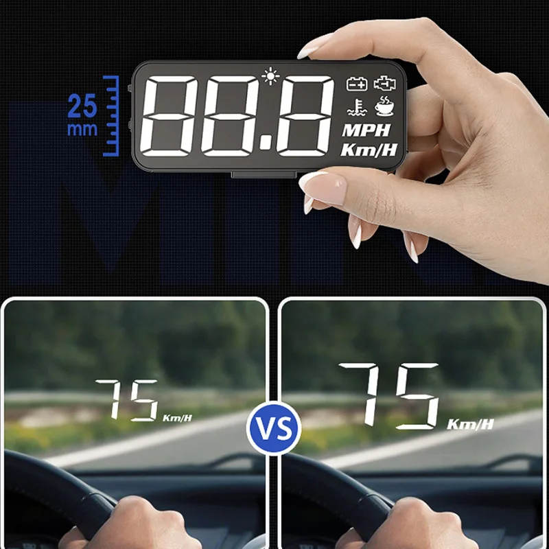 Автомобильный дисплей HUD на лобовое стекло проектор OBDII отображение превышения