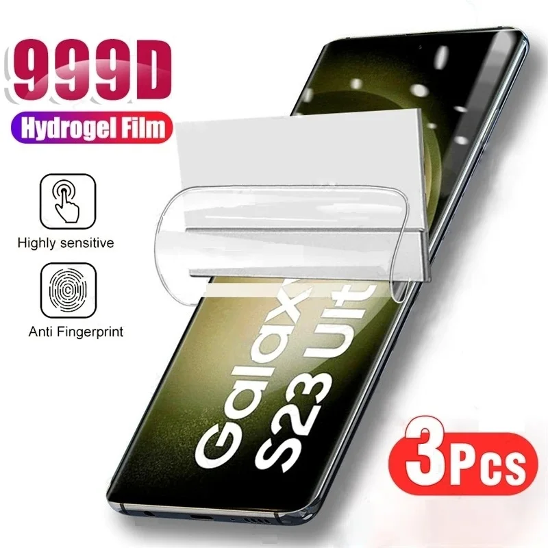 

Гидрогелевая пленка для Samsung Galaxy S23 Plus S22 Ultra S21 S20 Fe S10 S9 S8 S7 S6, защитная пленка для экрана, не стекло, 3 шт.