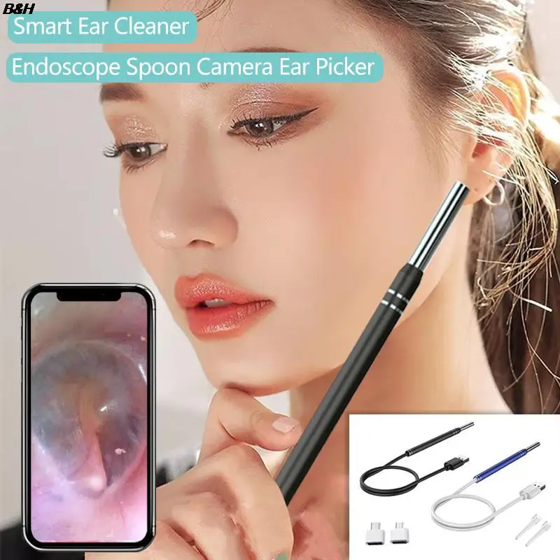 

NEW 1Set Smart Ear Cleaner Endoscope Spoon Visual Ear Stick Camera Ear Picker Cleaning Wifi Mouth Nose Otoscope