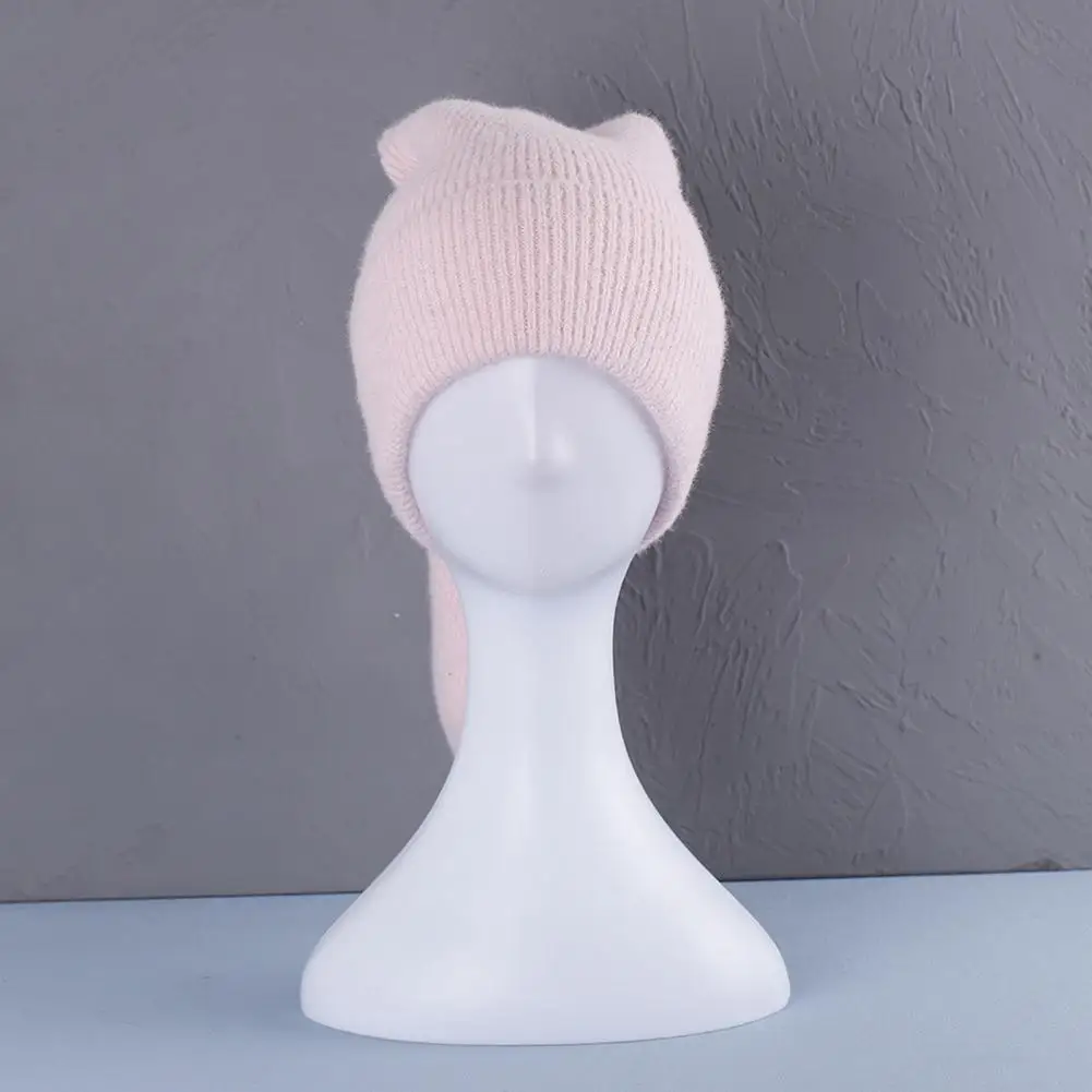 

Beanie Hat for Weather Winter Warm Knit Bunny Beanie Hat for Women Cute Rabbit Ear Crochet Skull Cap for Outdoor Skiing Stylish