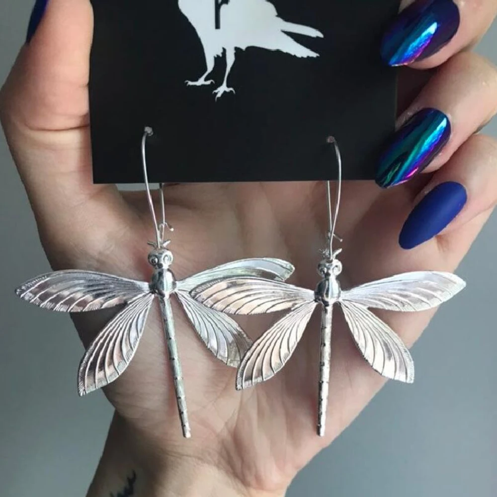 

Vintage Dragonfly Dangle Earrings for Women Simple Creative Animal Hoop Earring Hook Earring Trendy Party Jewelry Accessories