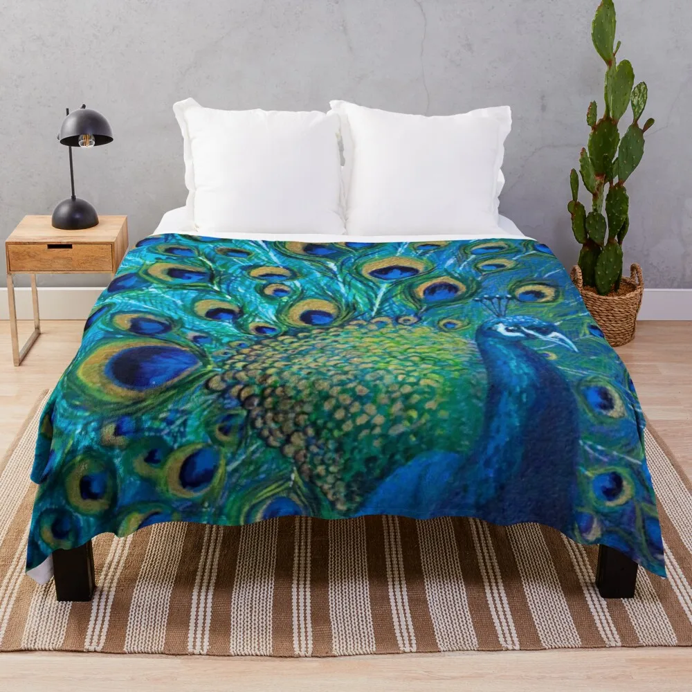 

Full Glory Peacock Throw Blanket Nap blanket stuffed blankets