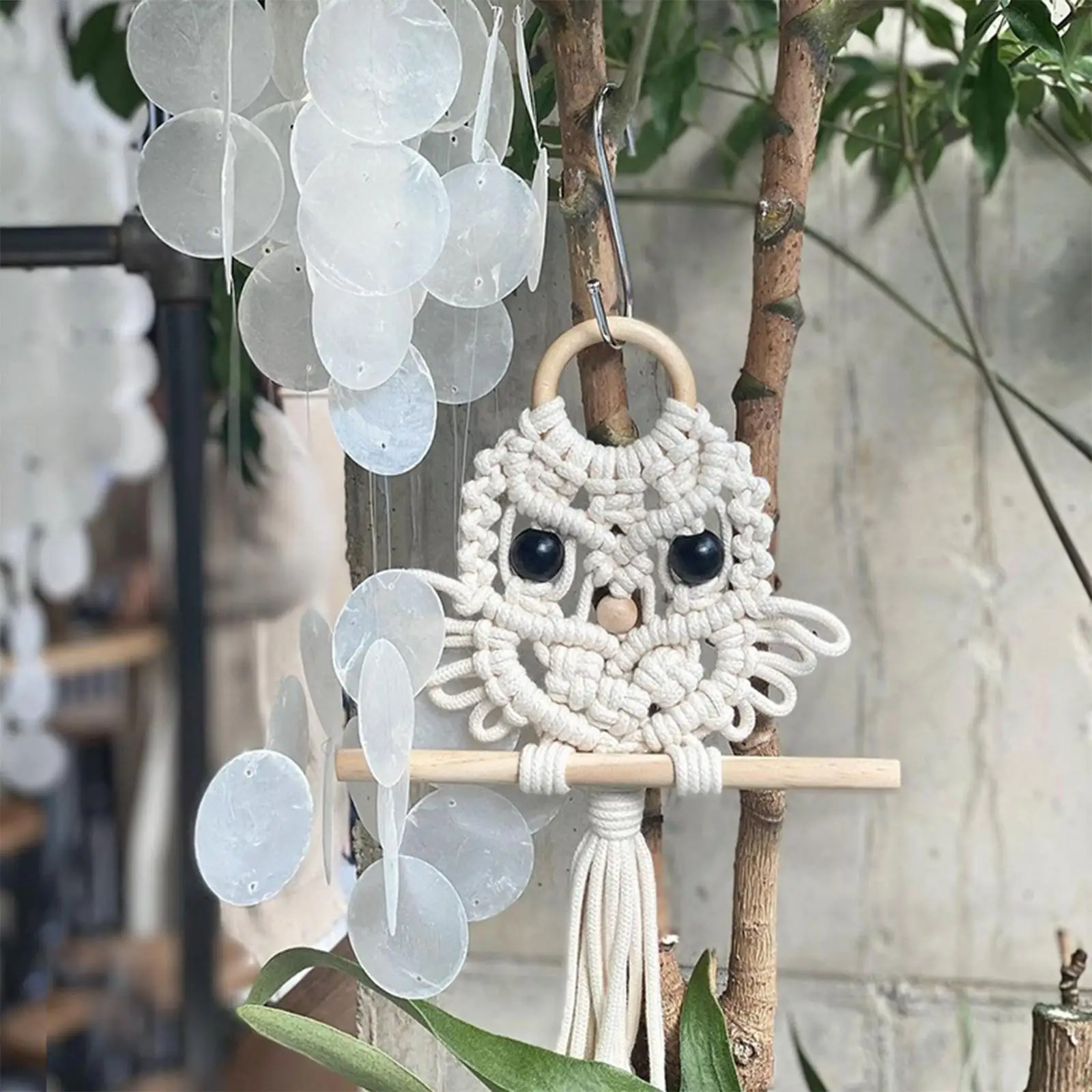 

Hand-Woven Owl Macrame Art Handmade Gift Tapestry Kids Teacher Art Decor