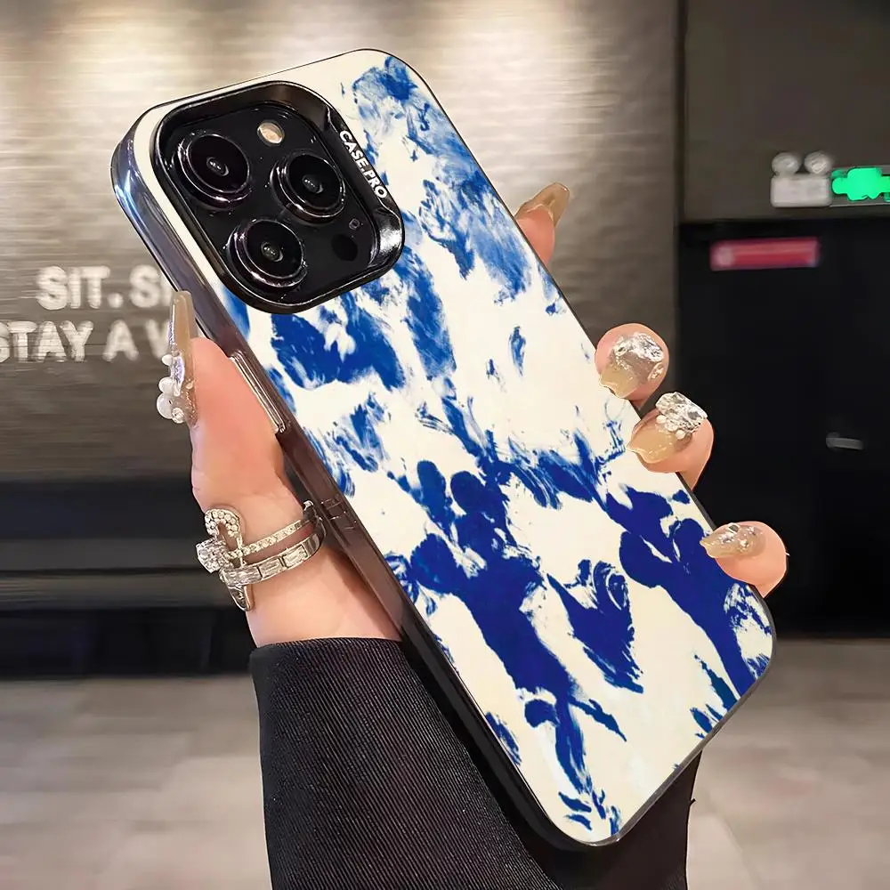 Фото Чехол для телефона Yves Klein Blue для iPhone 17 Pro Max 16 15 14 13 11 12 Mini Xs Xr 8 Plus Se, цвет серебристый №5