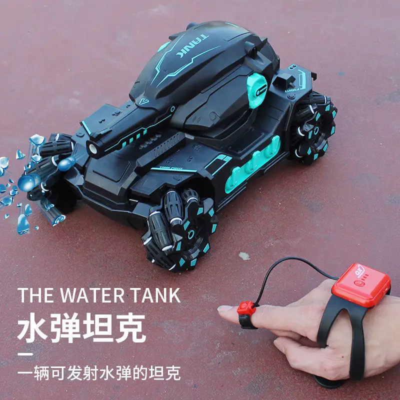 Rc Tank Toy 2.4G Radio Controlled Car 4WD Crawler Water Bomb War Tank Control Gestures Multiplayer Tank RC Toy for Boy Kids Gift