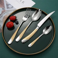 16pcs high quality stainless steel cutlery set home dinnerware spoon fork knife travel tableware set wedding cutlery kitchenware
