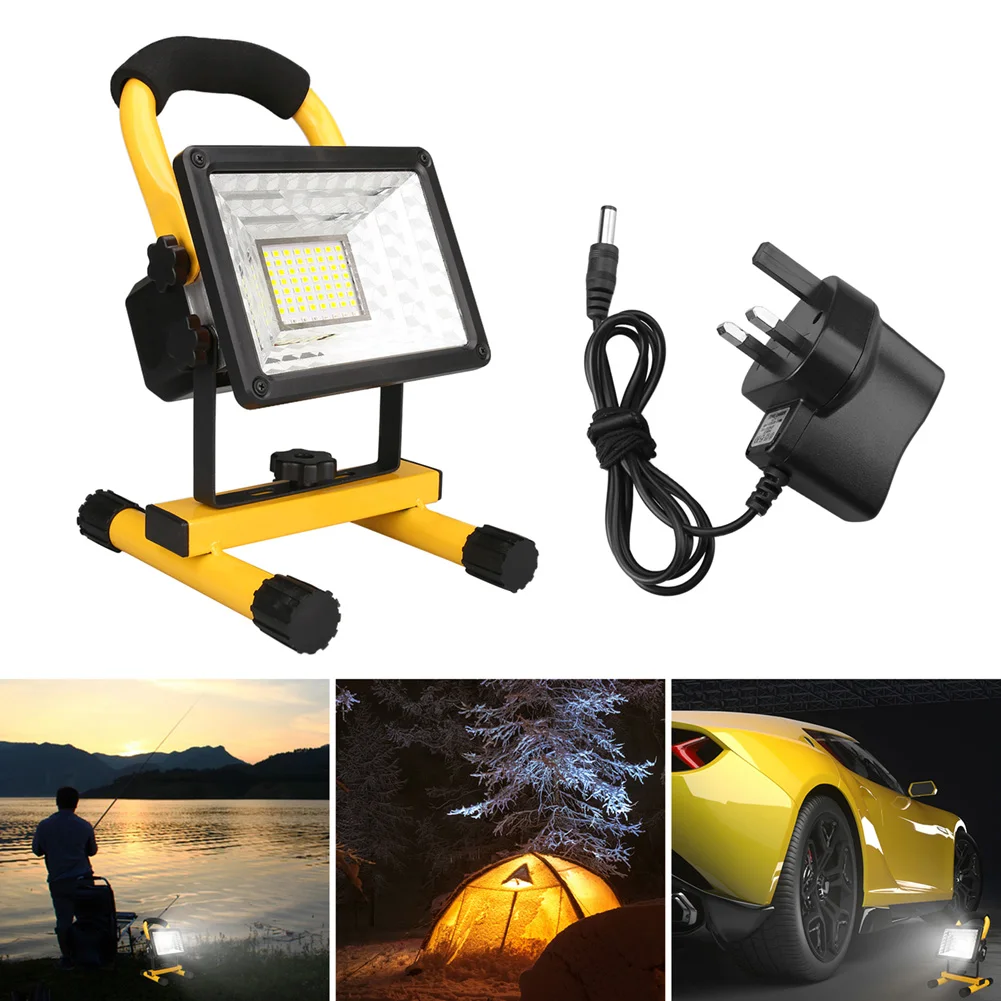 

LED Work Light 60W 2400LM Waterproof Portable 3 Mode Rechargeable Flood Lamp Battery USB Cable Kit for Outdoor Travel Car Repair