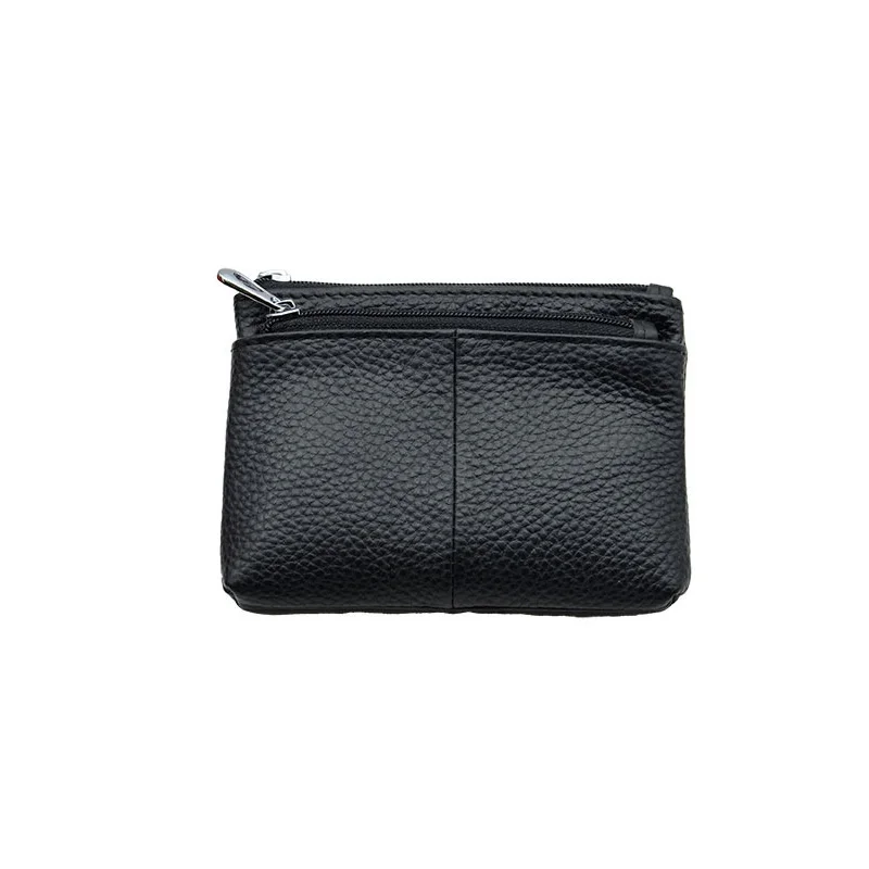

Genuine Leather Coin Purse Leather Solid Color Bus Card Bag Korean Style Coin Purse Leather Key Case