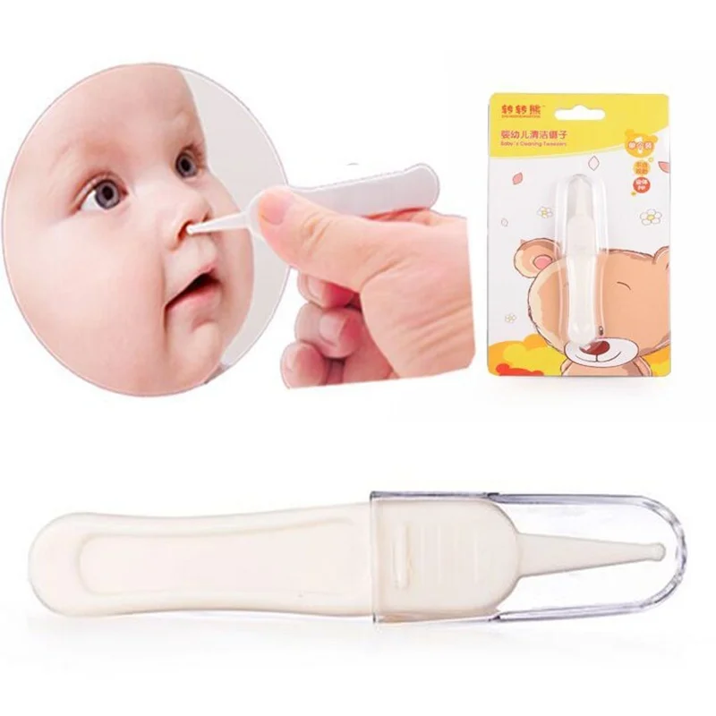 Baby Dig Booger Clip Infants Clean Ear Nose Navel Safety Tweezers Safe Forceps Cleaning Supplies Safety Forceps Safety Plastic images - 2