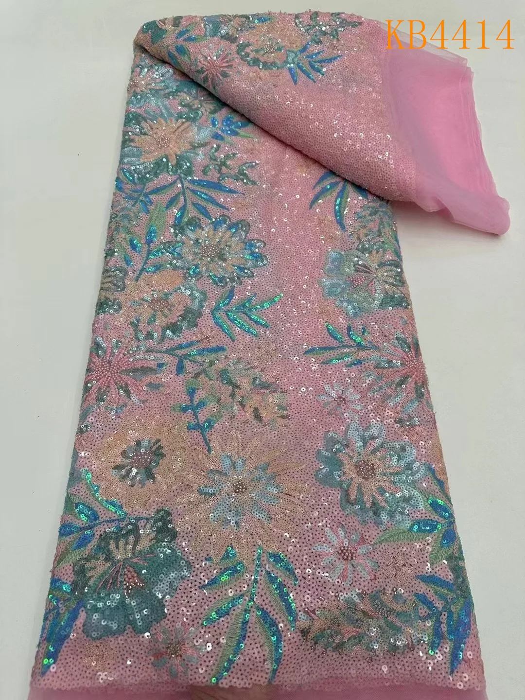 Нигерийская розовая последовательность французское сетчатое кружево новые