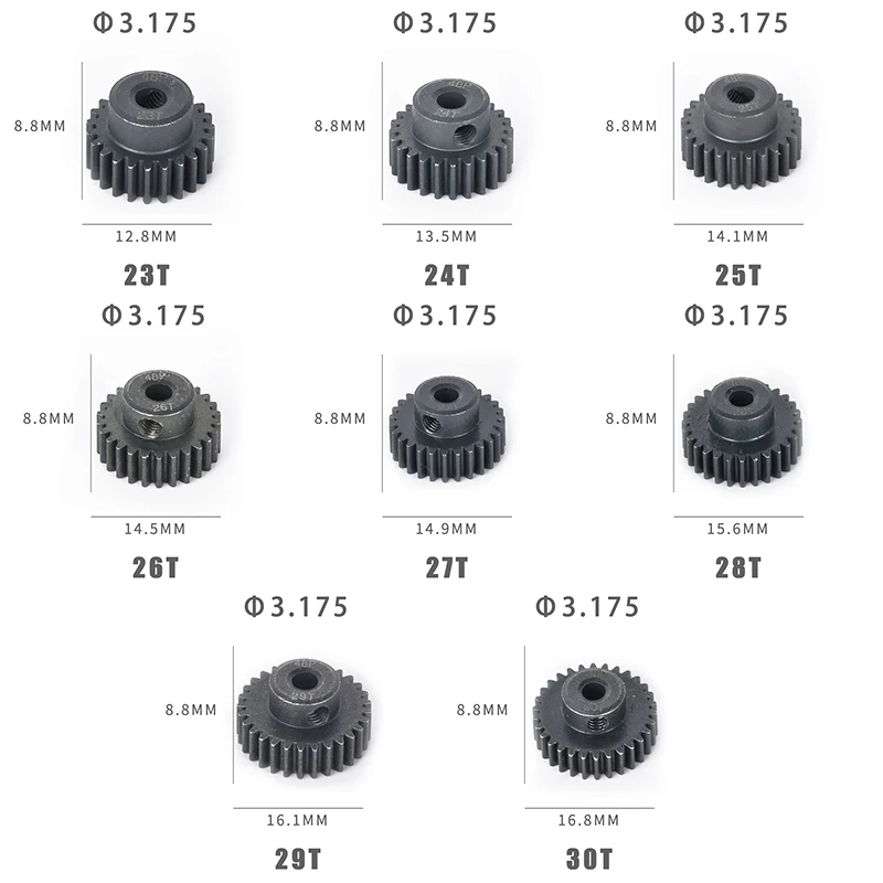 Металлическая стальная шестерня двигателя 48P 14T 15T 16T 17T 18T 19T 20T 22T 24T 25T 26T 27T 28T 29T 30T