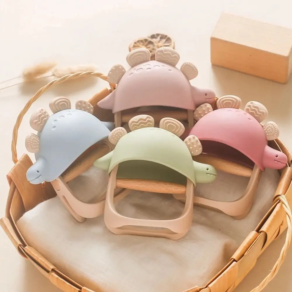 Мягкий материал детский прорезыватель для динозавров анти-падение пищевой класс
