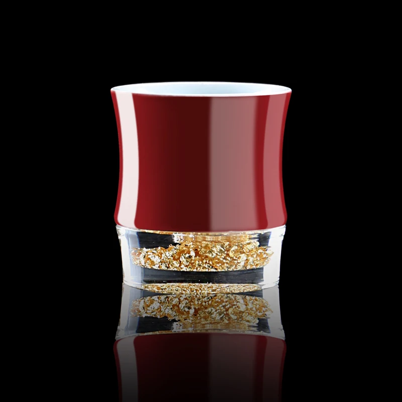 

50 ML Arabic Coffee cup Tea . Set Espresso Hand Made Vodka Glass Sake Shochu Crystal Round Red Ceramic Small Glass