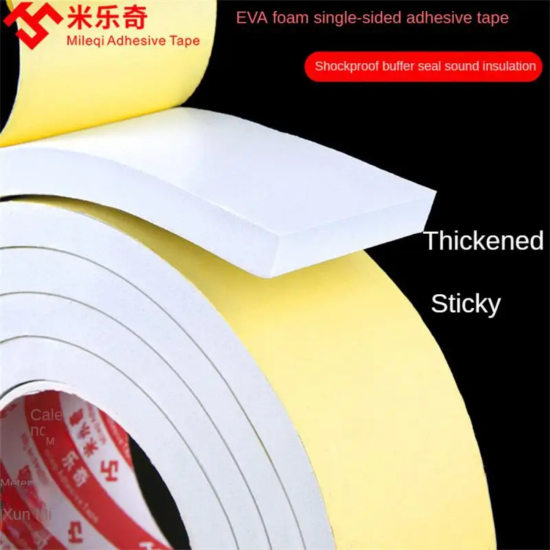 

Factory Direct Sales Foam Glue Mute Single-sided Sponge Tape 1pcs Sealers High-stick Tape Anti-collision Sealing Sound Eva 2m