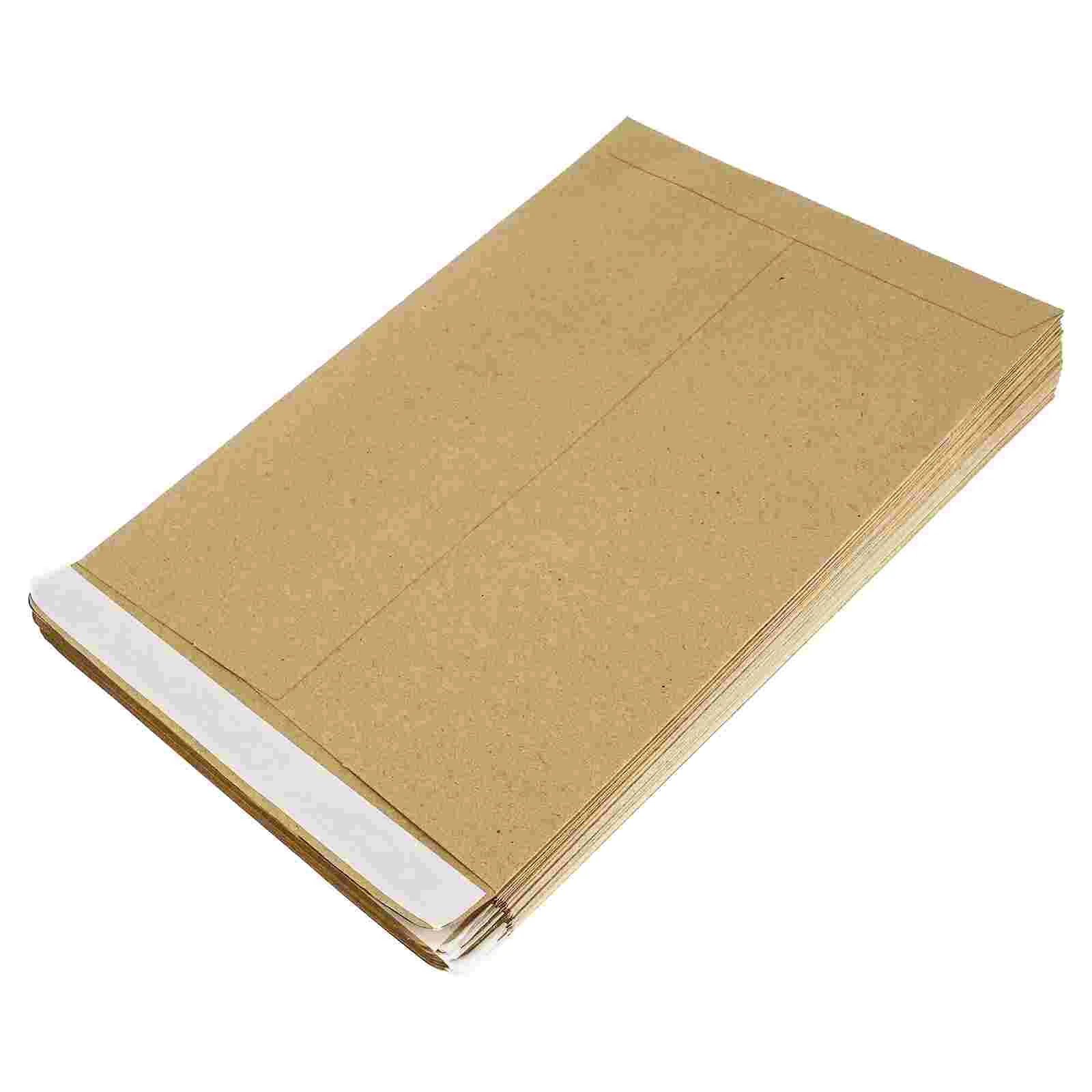 

50 Pcs Kraft Envelope Paper Envelopes Plain Color Greeting Cards Big Bag Letter Storage Student A4 Material