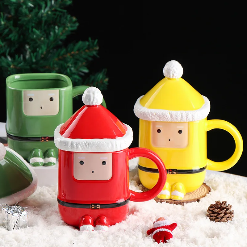 

Porcelain Monster Ceramic Cup High-value Santa Claus Shape Mug Advertising Water Cup Couple Coffee Cup Mugs Coffee Cups
