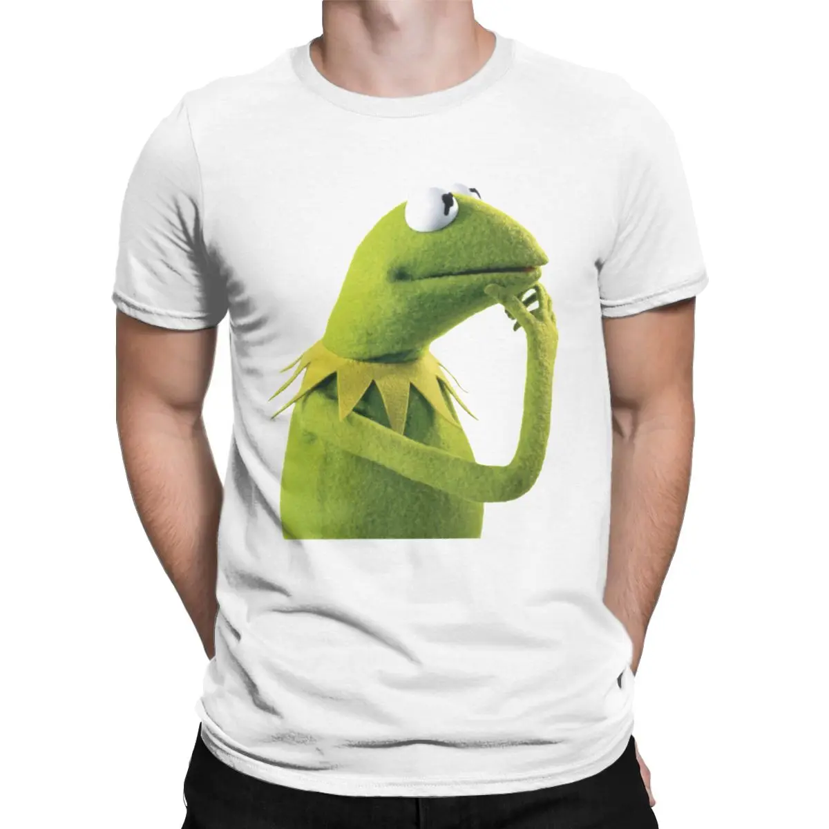 Мужская футболка Kermit The Frog Active Muppets футболки Disney Crazy с коротким рукавом и круглым