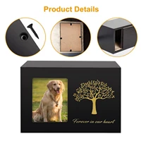 pet wood memorial urn for ashes giftable photo keepsake cremation urn memorial box for ashes dog remembrance gift