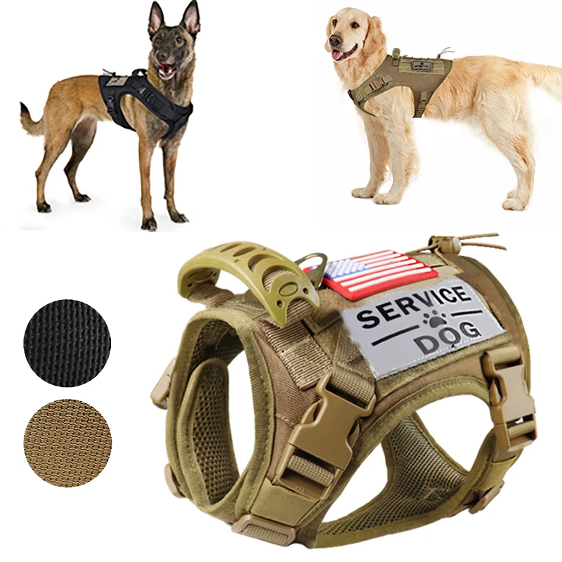 Нейлоновая тактическая повязка на грудь для собак маленький средний большой