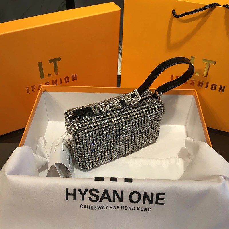 

Luxury Crystal Shiny Rhinestone Diamond Clutch Purse Evening Bag Ladies Chain Shoulder Crossbody Bag Women Handbag Wedding Bag