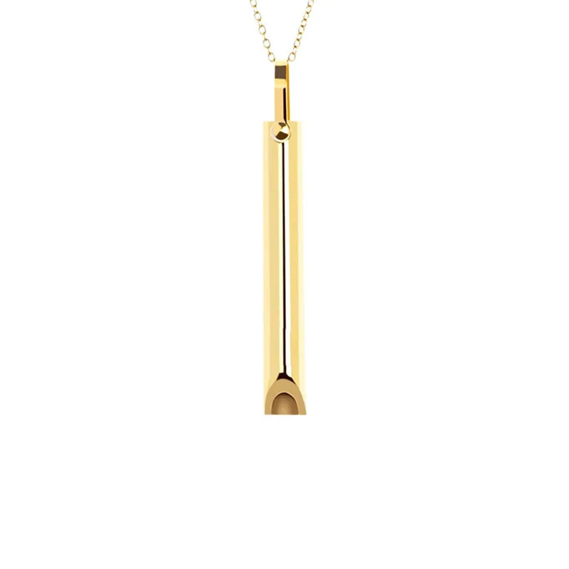Stainless Steel Anxiety Whistle Necklace for Women Mindful Meditation Breathing Stress Relief Breathwork Tool Jewelry |
