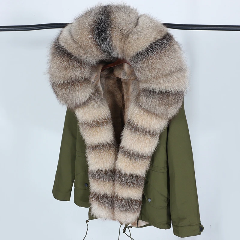 

OFTBUY 2023 Winter Jacket Women Parka Real Fox Raccoon Fur Collar Hooded Thick Warm Streetwear Outerwear Natural Fur Coat