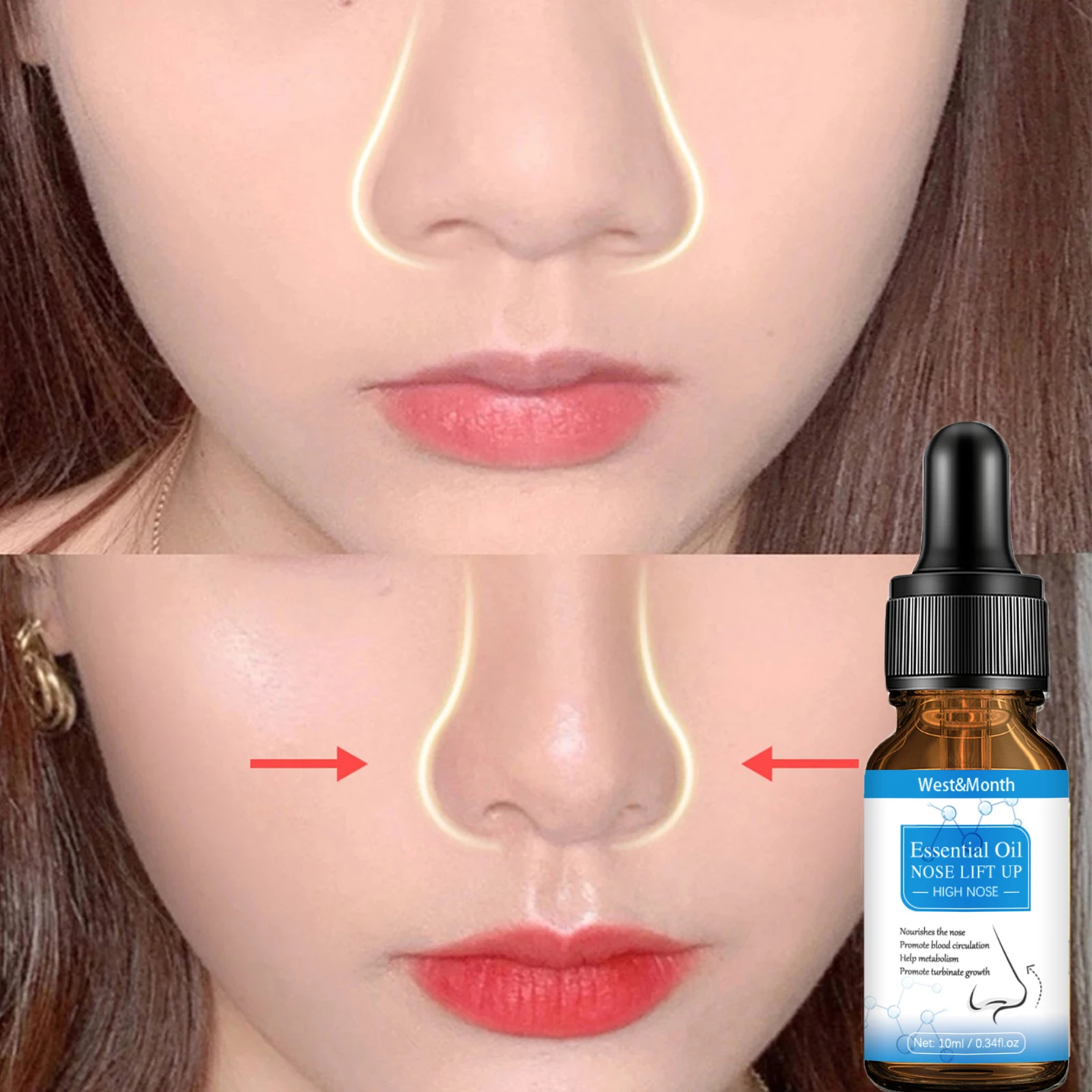 

Средство для увеличения роста носа, бриллиантовое масло, увлажнение, восстановление костей носа, чистый натуральный уход за носом, тонкий и ...