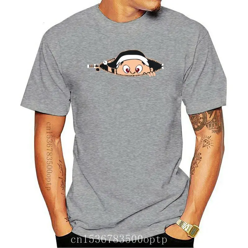 

Camiseta divertida de elfo Peeking, camisa de manga corta con personaje de tamaño S-5xl, luz solar, primavera auténtica, Formal,