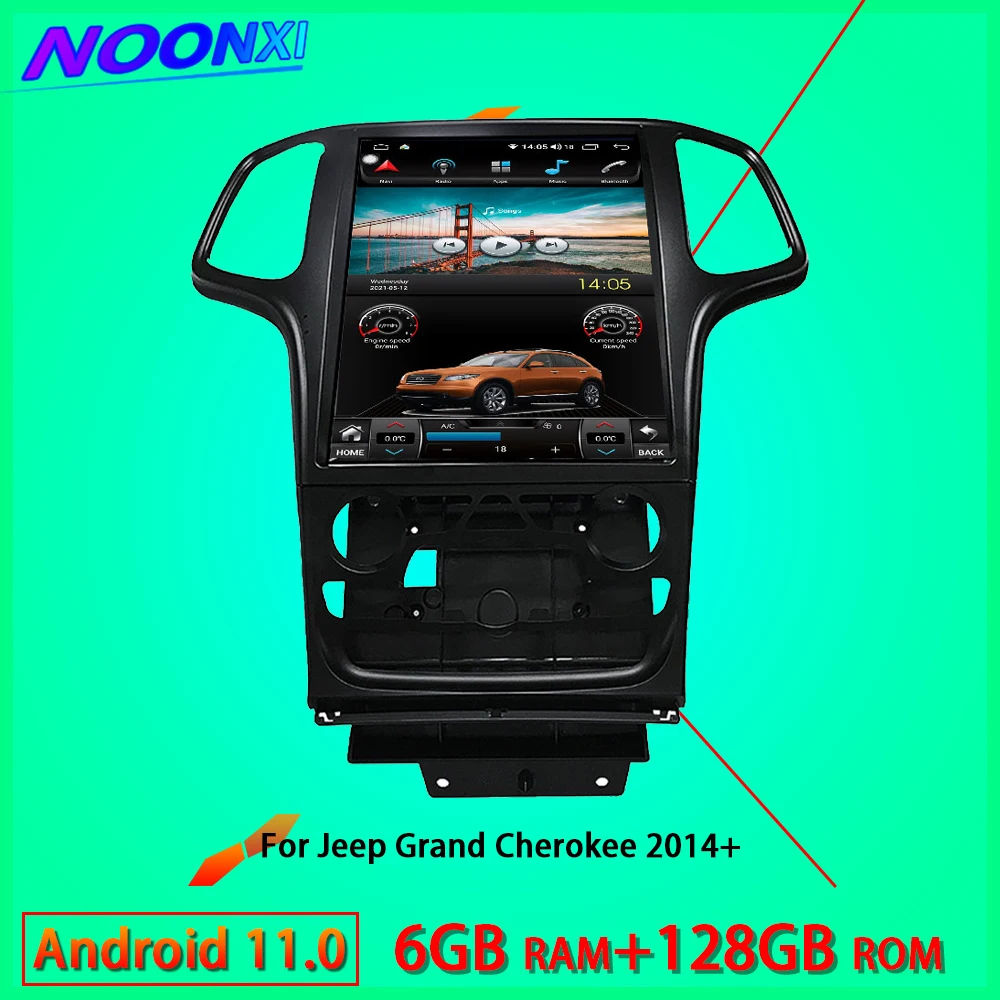

8G+256GB Car Radio Video Players For Jeep Grand Cherokee 2014-2016 2017 2018 IPS Tesla Screen 2Din Stereo GPS Navigation Carplay