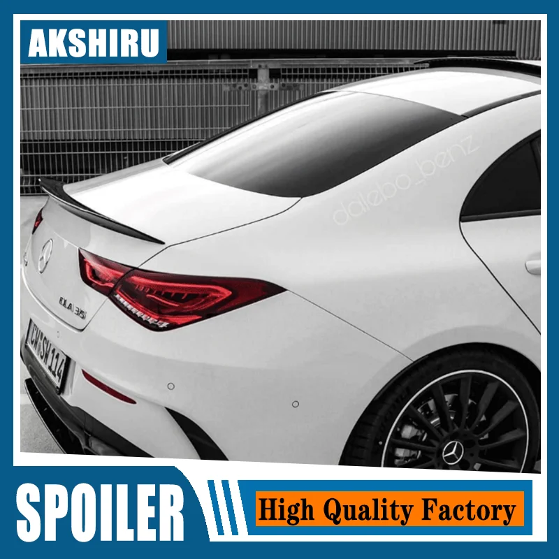 

For Mercedes Benz W118 C118 CLA35 CLA180 CLA200 CLA250 CLA45 AMG Line 2019 2020-2024 Rear Trunk Boot Spoiler Tail Wing Lip ABS