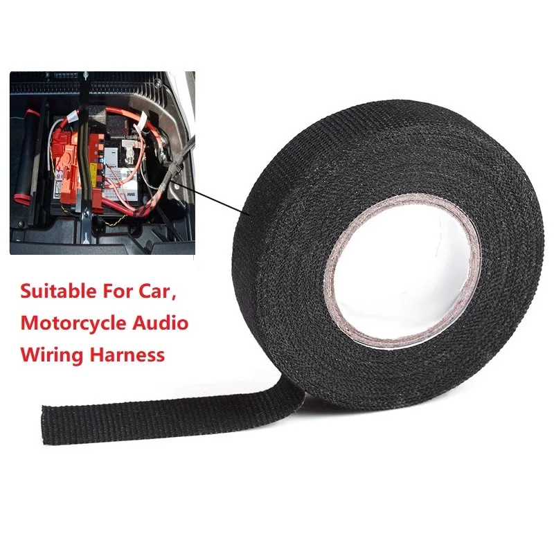 

Heat-resistant Adhesive Cloth Fabric Tape Car Audio Motorcycle Cable Harness Wiring For BMW E90 E60 E46 F10 F30 For Benz For VW