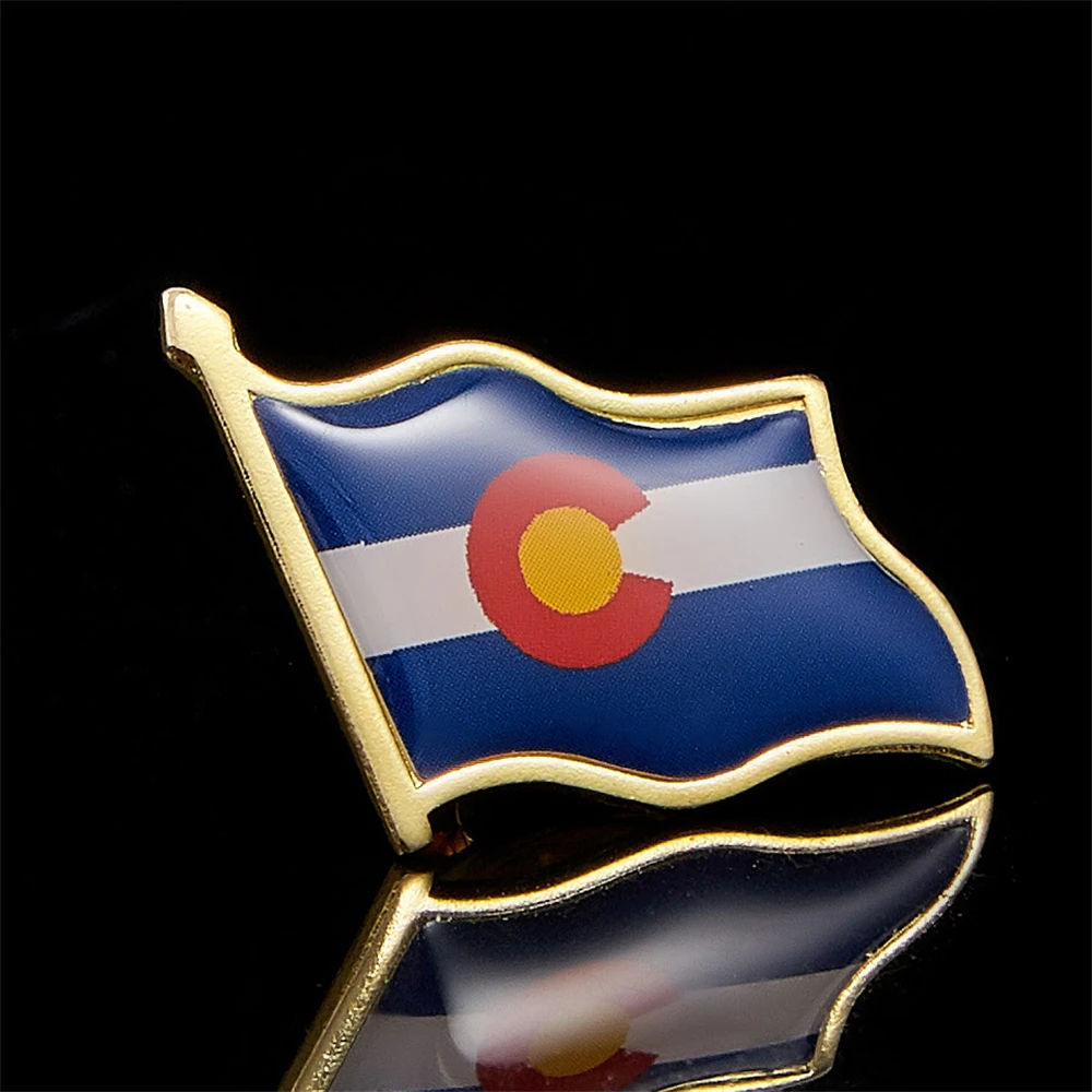 США штат Колорадо металлический значок булавка для лацканов курток одежды