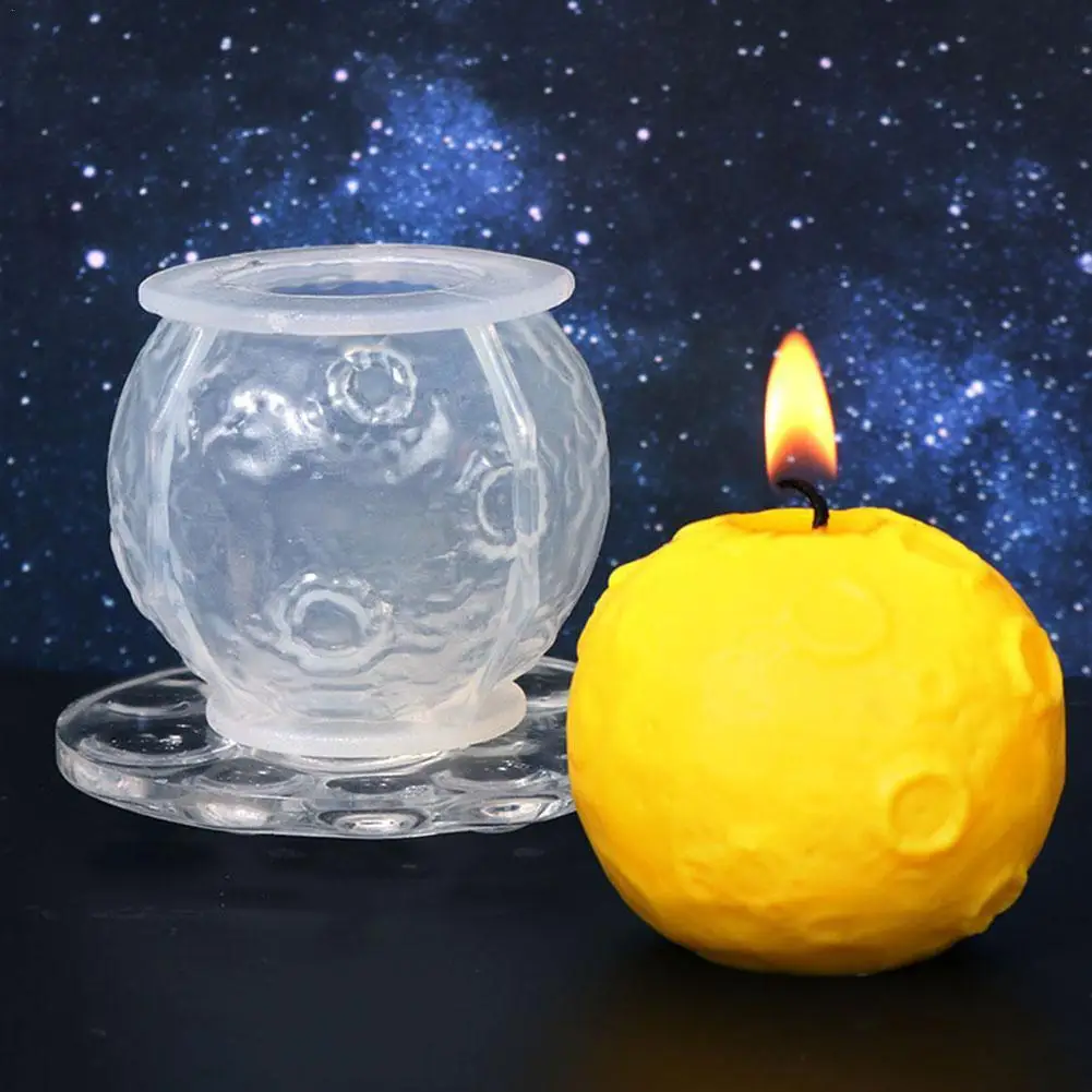 

3d Candle Silicone Mold Diy Plaster Soap Mould Reusable Chocolate Ice Cake Making Home Baking Handmade Decor Cube Candy Mol U6n3