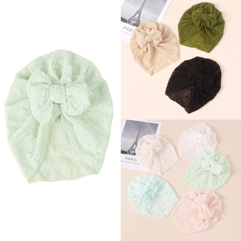 

Infant Summer Mesh Hat Baby Beanie Cap Newborn Girl Breathable Indian Bow Hats